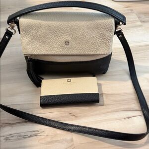 Kate Spade Black and Cream Crossbody Bag